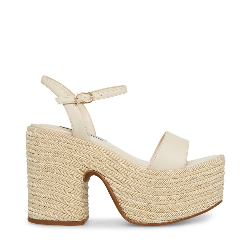 Sandalias de Plataforma Steve Madden Andrea Mujer Creme | ES SJE094